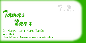 tamas marx business card