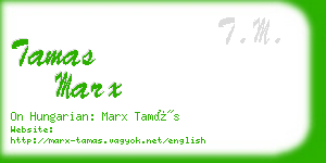 tamas marx business card